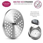 FineDine Double-Wall Stainless Steel Insulated Ice Bucket With Lid & Ice Tong [3 Liter] Included Strainer Keeps Ice Cold & Dry, Carry leather Handle, Home Bar, Chilling Beer, Champagne, Wine Bottle