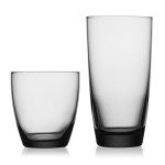Libbey Slate Double Old Fashioned and Tumbler Glasses Set of 12, Smoke Hue, Water Glasses, Dishwasher Safe Drinking Glasses Set