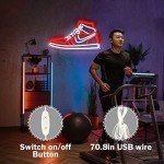 JianJung Sneaker Neon Sign Sports Shoe Neon Signs for Wall Dimmable LED Signs Neon Lights for Bedroom Man Cave Home Neon Wall Sign Shoe Light up Signs Decor