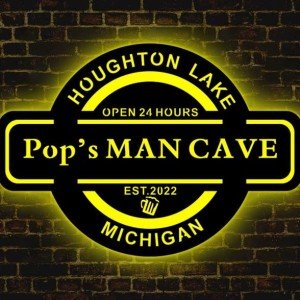 Custom Name Date Man Cave Neon Sign, Home Bar Led Sign, Man Cave Light Up Sign, Personalized Man Cave Neon Light, Man Cave Decor Sign
