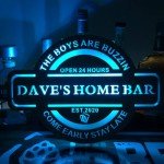 Custom Name Date Man Cave Neon Sign, Home Bar Led Sign, Man Cave Light Up Sign, Personalized Man Cave Neon Light, Man Cave Decor Sign