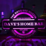 Custom Name Date Man Cave Neon Sign, Home Bar Led Sign, Man Cave Light Up Sign, Personalized Man Cave Neon Light, Man Cave Decor Sign
