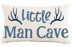 Jimrou Throw Pillow Cover 12x20inches Festival Hunting Wild Animals Antlers Little Man Cave Farmhouse Cotton Linen Decorative Home Sofa Chair Car Lumbar Throw Pillow Case Cushion Cover