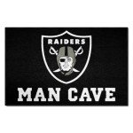 FANMATS 14349 Las Vegas Raiders Man Cave Starter Mat Accent Rug - 19in. x 30in. | Sports Fan Home Decor Rug and Tailgating Mat