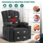 Cozy Massage Recliner Chair with Cup Holders