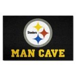 FANMATS 14357 NFL - Pittsburgh Steelers Man Cave Starter Mat Accent Rug - 19in. x 30in. | Sports Fan Home Decor Rug and Tailgating Mat