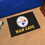 FANMATS 14357 NFL - Pittsburgh Steelers Man Cave Starter Mat Accent Rug - 19in. x 30in. | Sports Fan Home Decor Rug and Tailgating Mat