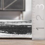 nuLOOM 5x8 Thomas Paul Serpent Area Rug, Black & Off White, Snake Design, Non-Slip Backing, Stain Resistant, For Bedroom, Dining Room, Living Room, Hallway, Office, Kitchen, Entryway