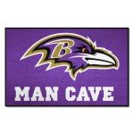 FANMATS 14269 NFL - Baltimore Ravens Man Cave Starter Mat Accent Rug - 19in. x 30in. | Sports Fan Home Decor Rug and Tailgating Mat