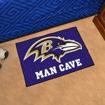 FANMATS 14269 NFL - Baltimore Ravens Man Cave Starter Mat Accent Rug - 19in. x 30in. | Sports Fan Home Decor Rug and Tailgating Mat