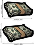 100 Dollar Bill Rug Art Money Carpet Cozy Soft Bedroom Carpets Living Mat Decoration Bathroom Be Absorbent Rug Rugs Room Door Mat (C, 15.7 * 23.6in)