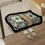 100 Dollar Bill Rug Art Money Carpet Cozy Soft Bedroom Carpets Living Mat Decoration Bathroom Be Absorbent Rug Rugs Room Door Mat (C, 15.7 * 23.6in)