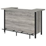 Coaster Furniture Bar Unit Grey Driftwood Black 182105