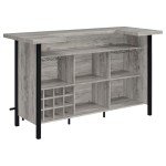 Coaster Furniture Bar Unit Grey Driftwood Black 182105