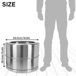 HGD 20 inch Smokeless Firepit Outdoor, Stainless Steel Fire Pit, Smokeless Fire Pit for Outside with Carry Bag for Camping Backyard Patio Garden Picnic