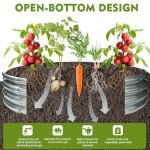 4FT Diameter Camp Fire Ring Pit, Large Round Galvanized Steel Fire Pit, Heavy Duty Steel Fire Pit Silver for Backyard, Camping, Bonfire (4x4x1FT)