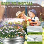 4FT Diameter Camp Fire Ring Pit, Large Round Galvanized Steel Fire Pit, Heavy Duty Steel Fire Pit Silver for Backyard, Camping, Bonfire (4x4x1FT)