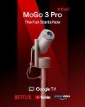 XGIMI MoGo 3 Pro 2024 NEW Outdoor Projector with PowerBase Stand, 2.5hrs Battery, Google TV with Licensed Netflix, Build-in Adjustable Stand, 450 ISO Lumens, ISA 2.0, 2 x 5W Harman Kardon