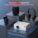 [Electric Focus] 4K Mini Projector with WiFi and Bluetooth, JOWLURK 15000L Portable Projector, Outdoor Movie Projector for Home, Compatible with Android/iOS/Windows/TV Stick/HDMI/USB