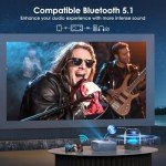 Projector with Wifi and Bluetooth, OWNKNEW Movie Projector with Speaker for Home Theater,1080P Full HD Outdoor Video Projector Compatible with TV Stick, Laptop, Smartphone, Xbox, PS5
