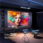 Projector with Wifi and Bluetooth, OWNKNEW Movie Projector with Speaker for Home Theater,1080P Full HD Outdoor Video Projector Compatible with TV Stick, Laptop, Smartphone, Xbox, PS5