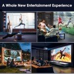 Projector with Wifi and Bluetooth, OWNKNEW Movie Projector with Speaker for Home Theater,1080P Full HD Outdoor Video Projector Compatible with TV Stick, Laptop, Smartphone, Xbox, PS5