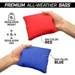 GoSports Solid Wood Premium Cornhole Set - Choose Between 4 ft x 2 ft or 3 ft x 2 ft Game Boards, Includes Set of 8 Corn Hole Toss Bags