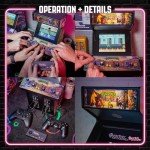 Numskull Quarter Arcades Teenage Mutant Ninja Turtles Collector's Edition Mini Arcade - 1/4 Scale Authentic Wooden Replica, Original ROM, Rechargeable Battery & 3W Speakers for Retro Enthusiasts