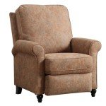 Retro Brown Push Back Wingback Recliner Chair