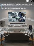 5.1 CH Surround Sound Bar with Dolby Audio, Sound Bars for TV, Wireless Subwoofer & Rear Speaker, Dolby Digital Plus, Bluetooth 5.3, Surround Sound System for Home Theater, 4K & HD TVs| HDMI & Optical