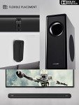 5.1 CH Surround Sound Bar with Dolby Audio, Sound Bars for TV, Wireless Subwoofer & Rear Speaker, Dolby Digital Plus, Bluetooth 5.3, Surround Sound System for Home Theater, 4K & HD TVs| HDMI & Optical