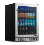 NewAir Beverage Refrigerator Cooler with 224 Can Capacity - Built-in Mini Bar Beer Fridge for Bedroom, Dorm, Office - Small Refrigerator Cools to 37F Perfect For Beer, Soda, And Drinks