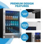 NewAir Beverage Refrigerator Cooler with 224 Can Capacity - Built-in Mini Bar Beer Fridge for Bedroom, Dorm, Office - Small Refrigerator Cools to 37F Perfect For Beer, Soda, And Drinks