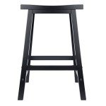 Winsome Satori 24" Black Bar Stool