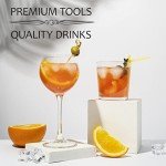 20-Piece Cocktail Mixology Shaker Set - Bartender Kit with Bamboo Stand - Bar Accessories Kit Including a Martini Shaker, Jigger, Recipe Book, Gift Set