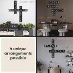 Motivational Wall Art Wooden Tiles - Large Premium Pine Wood Crossword for Inspirational Wall Art - Perfect Decor for the Office Wall, Man Cave, Gym, Dorm - Gift for Promotion, Entrepreneur, Student,