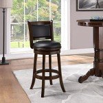 Augusta 29-Inch Swivel Stool in Cappuccino