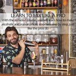 20-Piece Cocktail Mixology Shaker Set - Bartender Kit with Bamboo Stand - Bar Accessories Kit Including a Martini Shaker, Jigger, Recipe Book, Gift Set