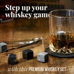 Mixology & Craft Whiskey Stones Gift Set - Great Whiskey Gifts for Men, 13pc Kit w/ 2 Bourbon Whiskey Glass Set, 8 Whiskey Rocks & Stand, Bourbon Gifts for Groomsmen, Anniversary, Birthday