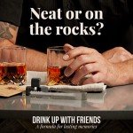 Mixology & Craft Whiskey Stones Gift Set - Great Whiskey Gifts for Men, 13pc Kit w/ 2 Bourbon Whiskey Glass Set, 8 Whiskey Rocks & Stand, Bourbon Gifts for Groomsmen, Anniversary, Birthday