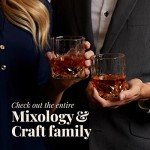 Mixology & Craft Whiskey Stones Gift Set - Great Whiskey Gifts for Men, 13pc Kit w/ 2 Bourbon Whiskey Glass Set, 8 Whiskey Rocks & Stand, Bourbon Gifts for Groomsmen, Anniversary, Birthday