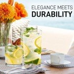 Zulay Kitchen Acrylic Glasses Drinkware - 8 Piece Unbreakable Plastic Tumblers - BPA-Free, Reusable Plastic Drinking Glasses for Home & Outdoors - Stackable, Lead-Free & Dishwasher Safe - (12&16oz)