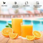 Zulay Kitchen Acrylic Glasses Drinkware - 8 Piece Unbreakable Plastic Tumblers - BPA-Free, Reusable Plastic Drinking Glasses for Home & Outdoors - Stackable, Lead-Free & Dishwasher Safe - (12&16oz)