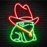 Kavaas Frog Neon Sign 12.6“ x 9.8”, Frog with Cowboy Hat LED Sign for Wall Decor | Cowboy Neon Signs for Man Cave, Gameroom, Bedroom, Bar - Best Gifts for Rodeo Enthusiast, Birthday, Christmas