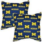 College Covers Pair Decorative Pillow, 2 Count (Pack of 1), Michigan Wolverines