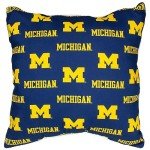 College Covers Pair Decorative Pillow, 2 Count (Pack of 1), Michigan Wolverines