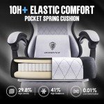 Ergonomic Gaming Chair with Massage Support and Footrest