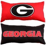 College Covers Solid Color Bolster Travel Pillow, 1 Count (Pack of 1), Georgia Bulldogs