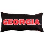 College Covers Solid Color Bolster Travel Pillow, 1 Count (Pack of 1), Georgia Bulldogs