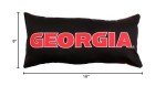 College Covers Solid Color Bolster Travel Pillow, 1 Count (Pack of 1), Georgia Bulldogs